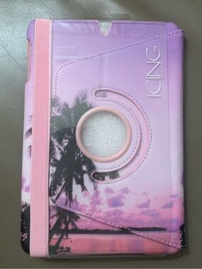 Apple IPad Mini Pink & Purple Palm Sunset Rotating Tablet Case